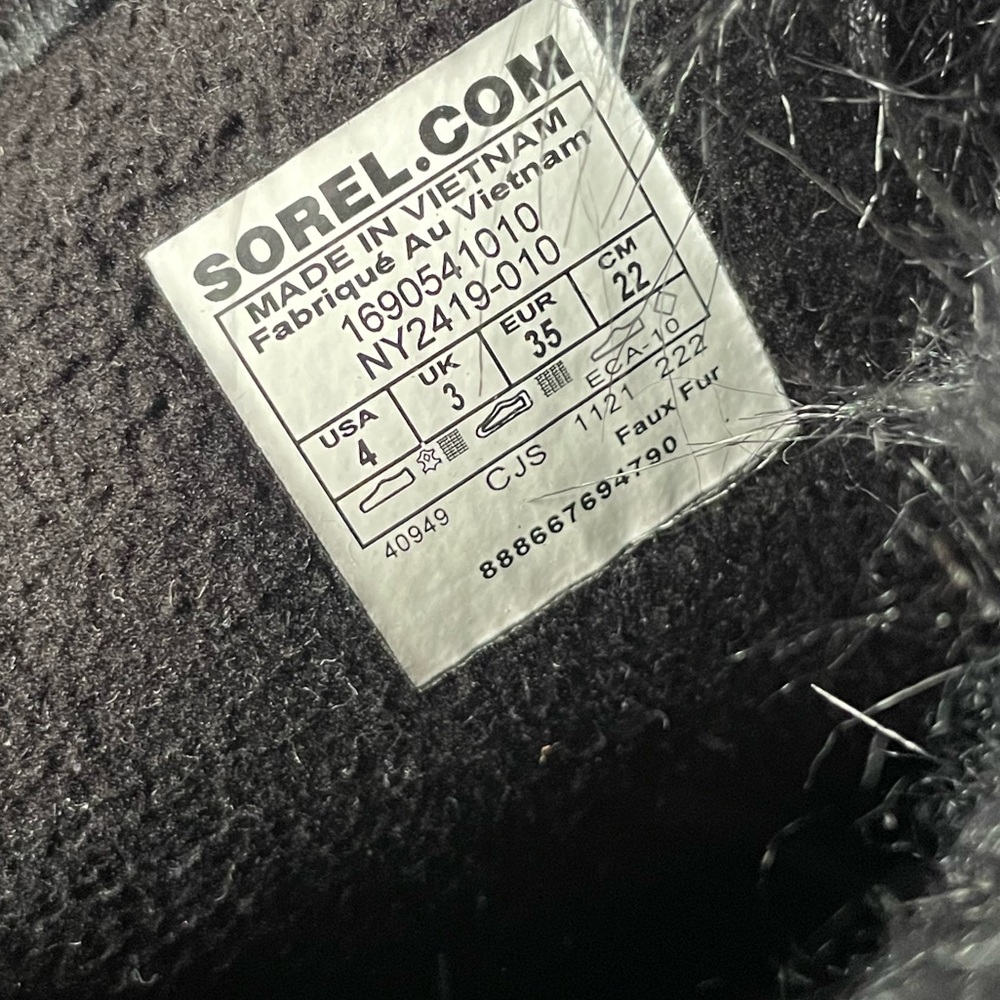 Sorel Tofino II Youth Waterproof Boot Size 4 Black Warm Winter Outdoor Hiking - Picture 5 of 7